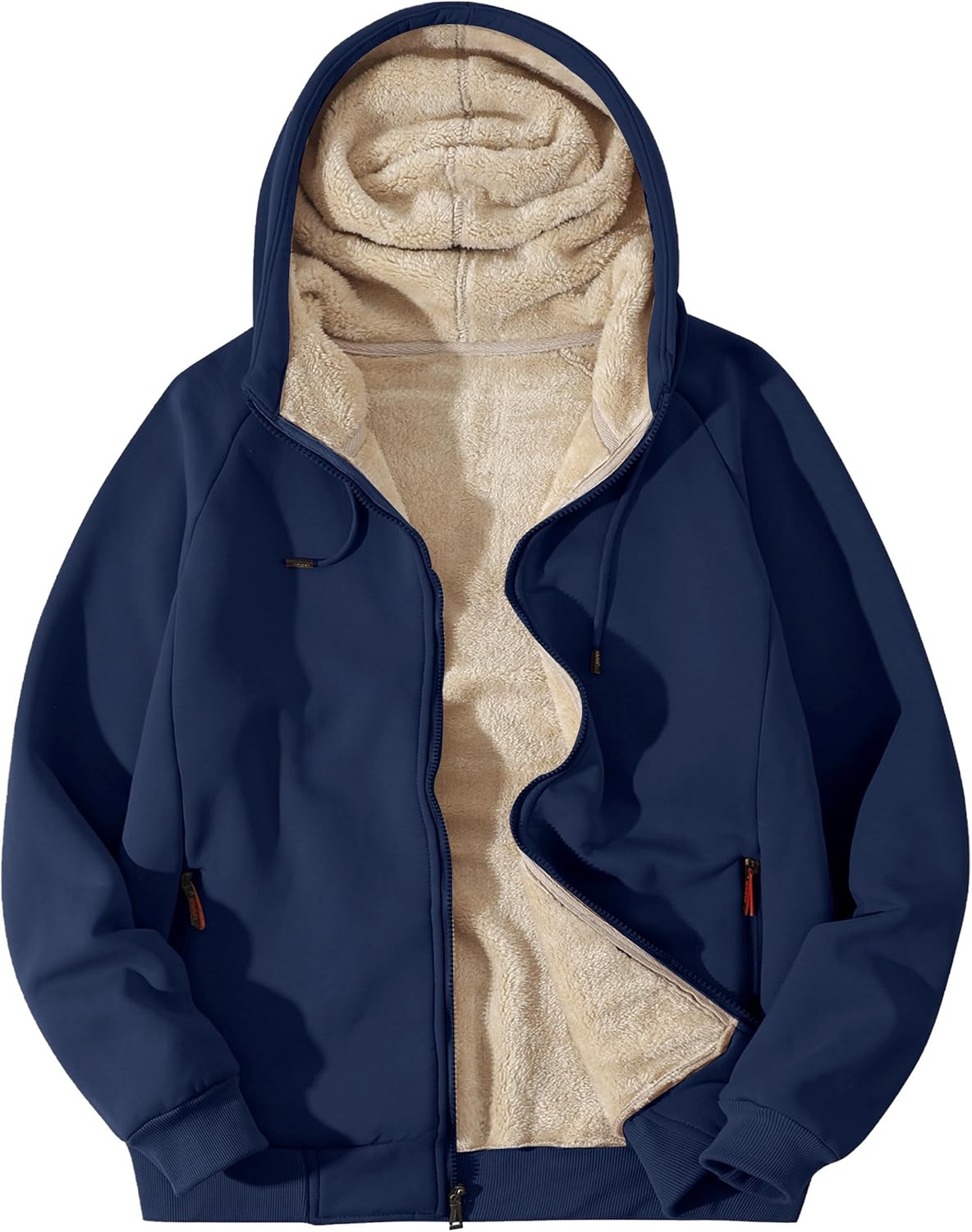 Flygo Sherpa Hoodies for Men - Heavyweight Warm Winter Jacket