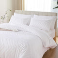 White Comforter King Size Tufted Boho Comforter Set - Lightweight