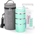 Stackable Stainless Steel Thermal 3-Tier Lunch Box - Insulated Bento
