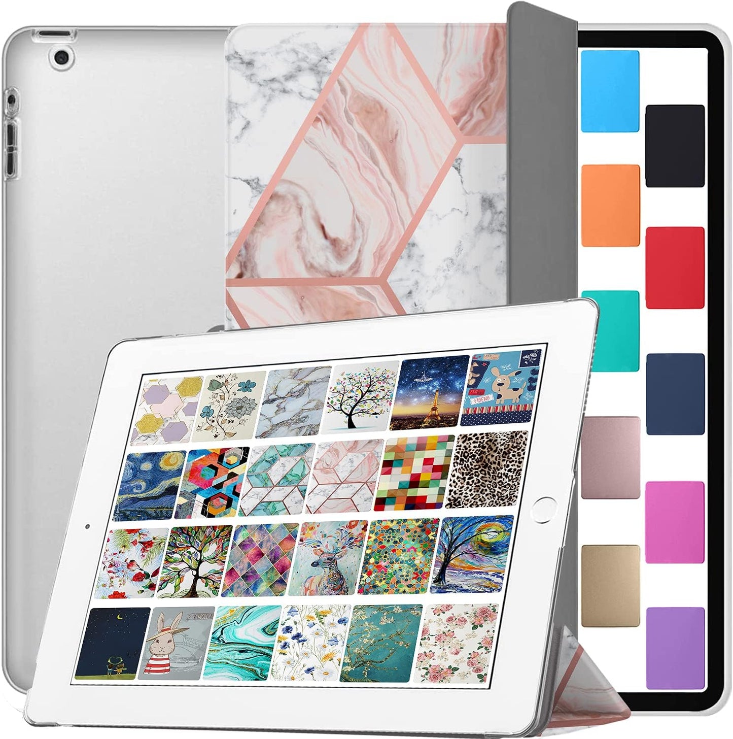 DuraSafe Cases iPad 9.7 Inch Cover - Marble Pink Design