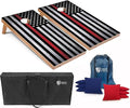 Cornhole Board Set w/Bean Bags and Carry Case - Lightweight 4ftx2ft