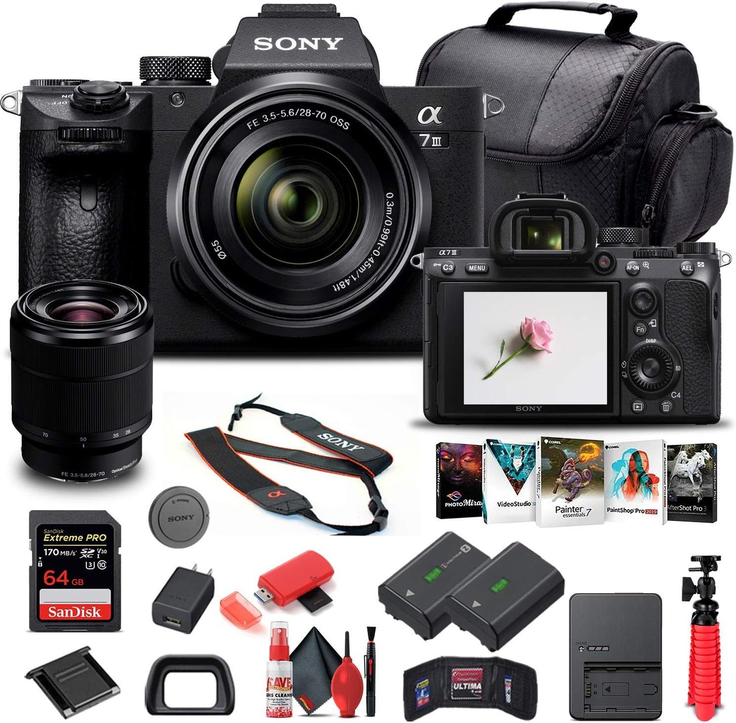 Sony Alpha a7 III Camera Bundle - Renewed Power Pack
