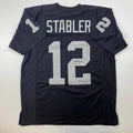 Facsimile Autographed Ken Stabler Black Reprint Football Jersey