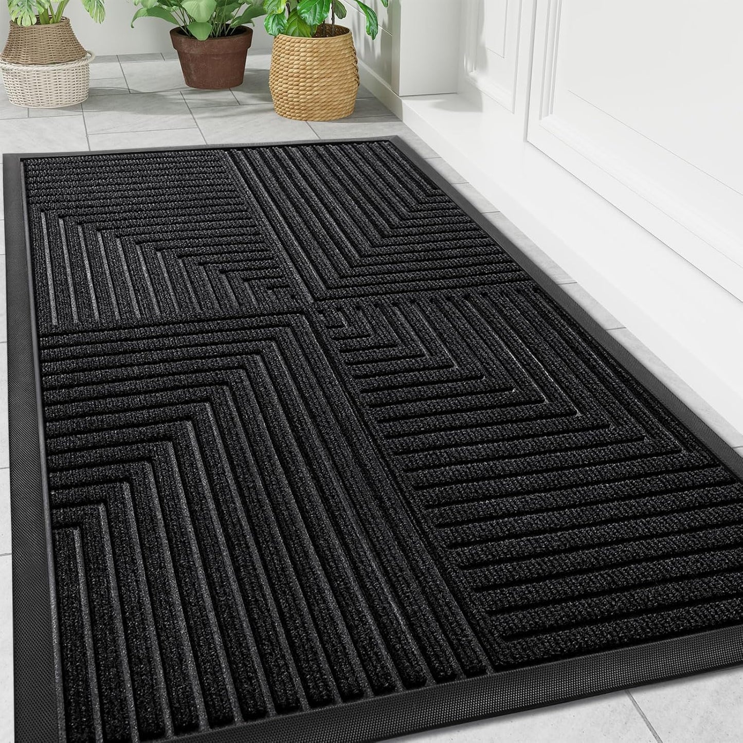 Arotive Heavy Duty Non-Slip Rubber Doormat for Indoor Outdoor Use