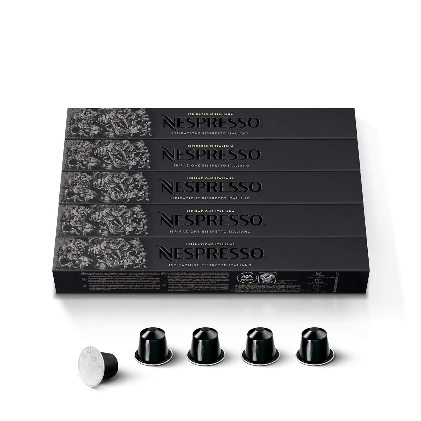 Nespresso Ristretto Intenso Dark Roast Coffee Pods for Espresso