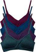 Kalon Womens 4 Pack Demi Padded Bralette Wireless Comfortable Bra give