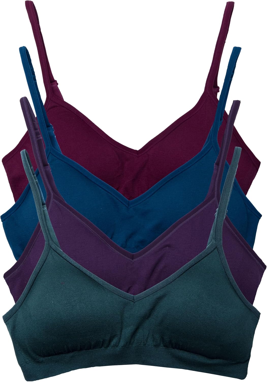 Kalon Womens 4 Pack Demi Padded Bralette for All-Day Comfort