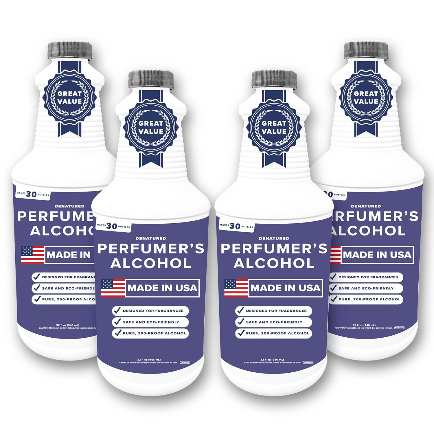 Perfumers Alcohol for Fragrance Making - 32 oz Tillbrook Pack