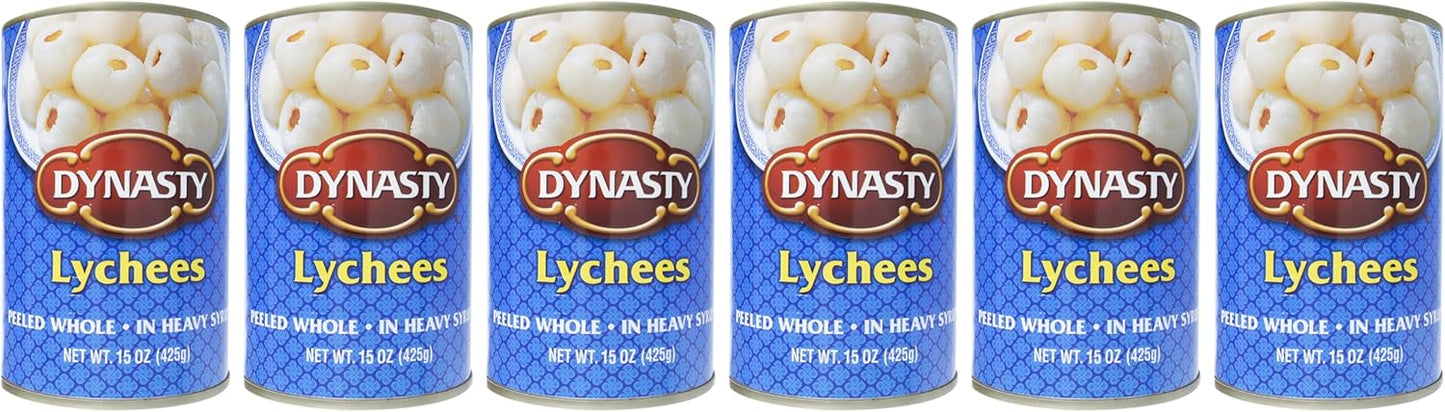 Dynasty Lychee with Syrup - Juicy Sweet Fruit in Cans