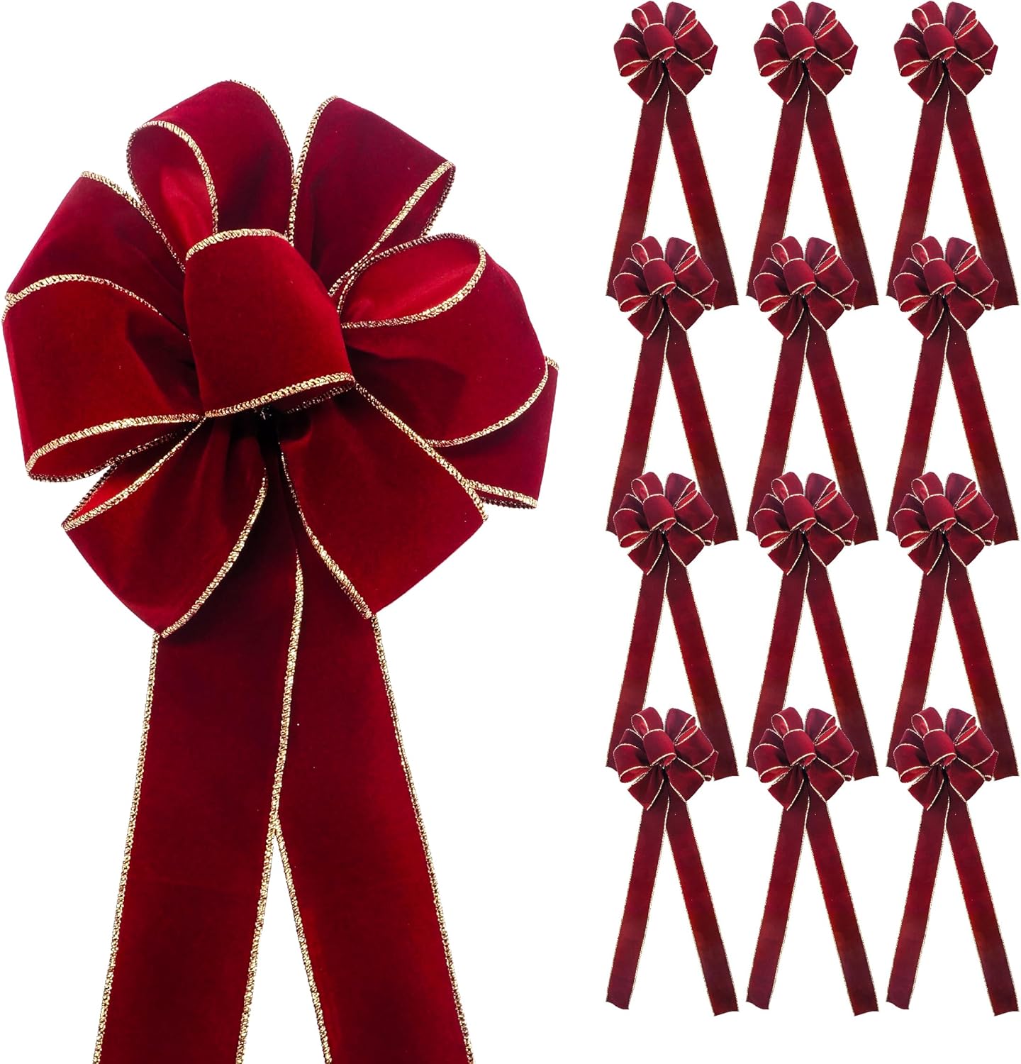 CT Craft Christmas Handmade Tree Topper Bow for Holiday Decor