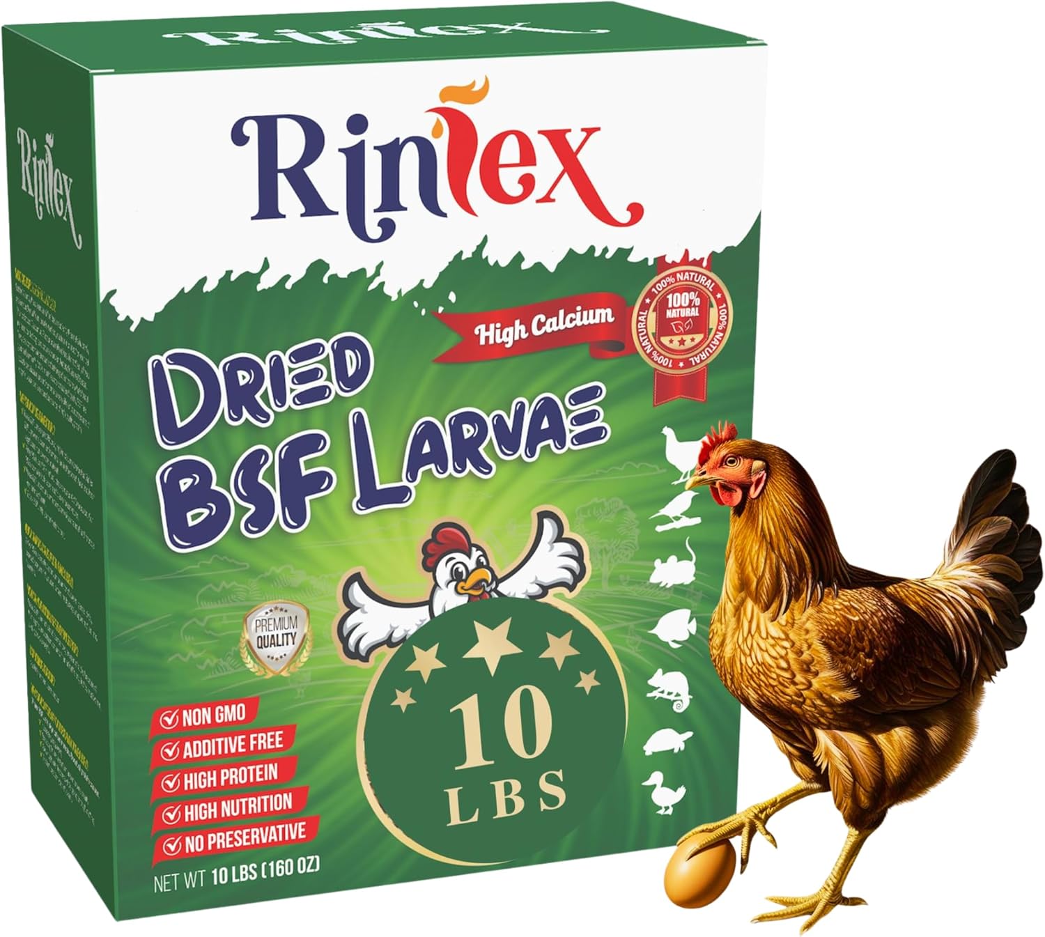 Dried Black Soldier Fly Larvae - High Protein Chicken Treats
