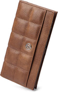Slim Women Wallet Leather RFID Credit Card Holder - Slim Brown