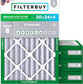 20x24x4 Air Filter MERV 8 (4-Pack) - Dust & Allergy Defense