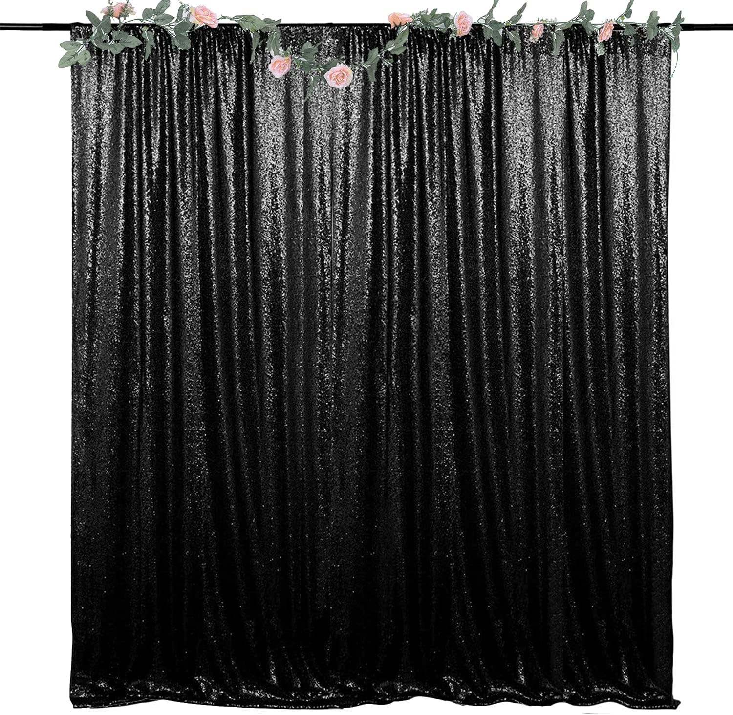 Black Sequin Backdrop Curtains for Stunning Event Decor