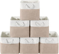 13 x 13 Inch Cube Storage Bins 6 Pack - Durable Foldable Organizers