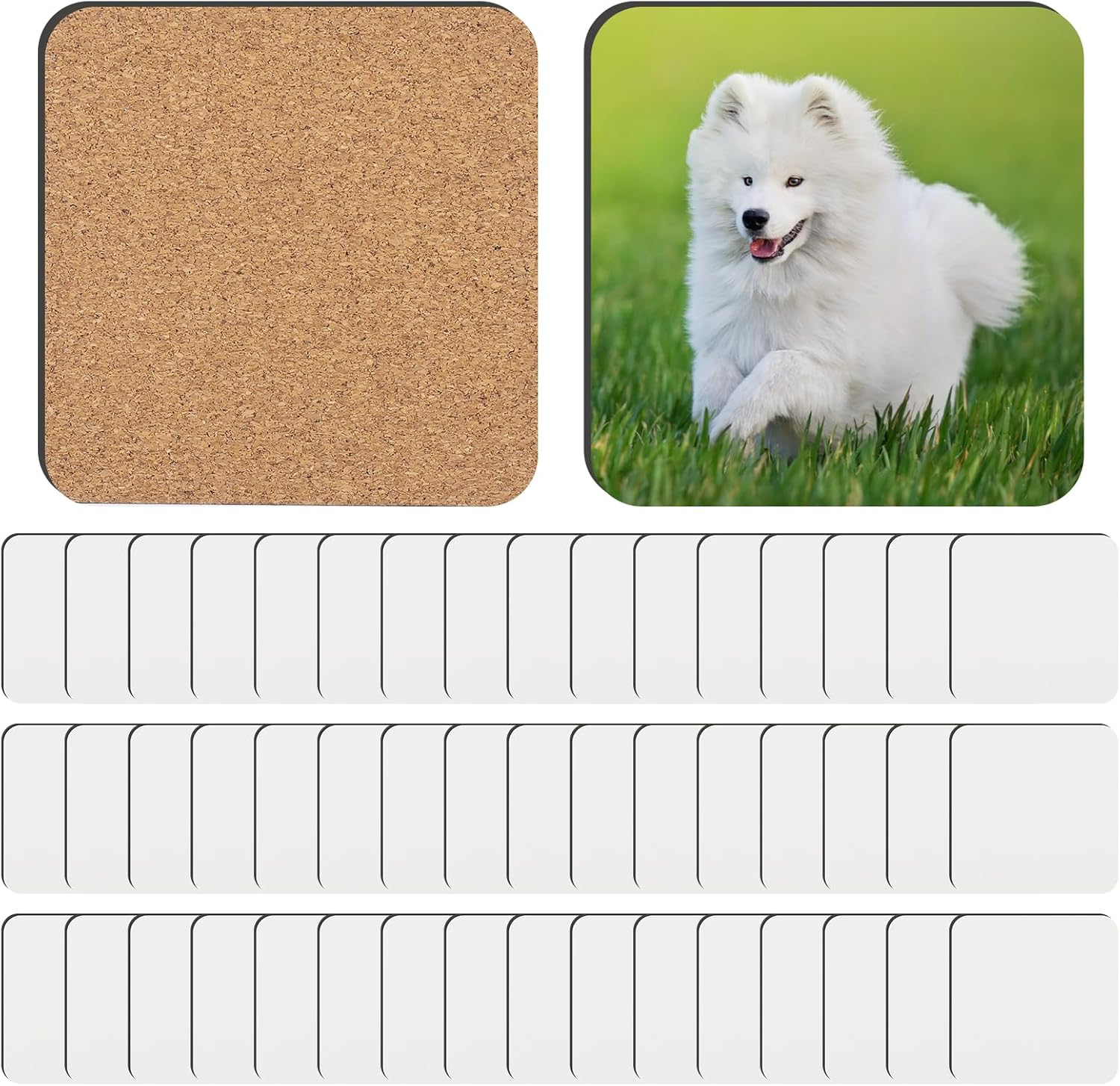 48 PCS Sublimation Coasters Blanks for DIY Craft Projects