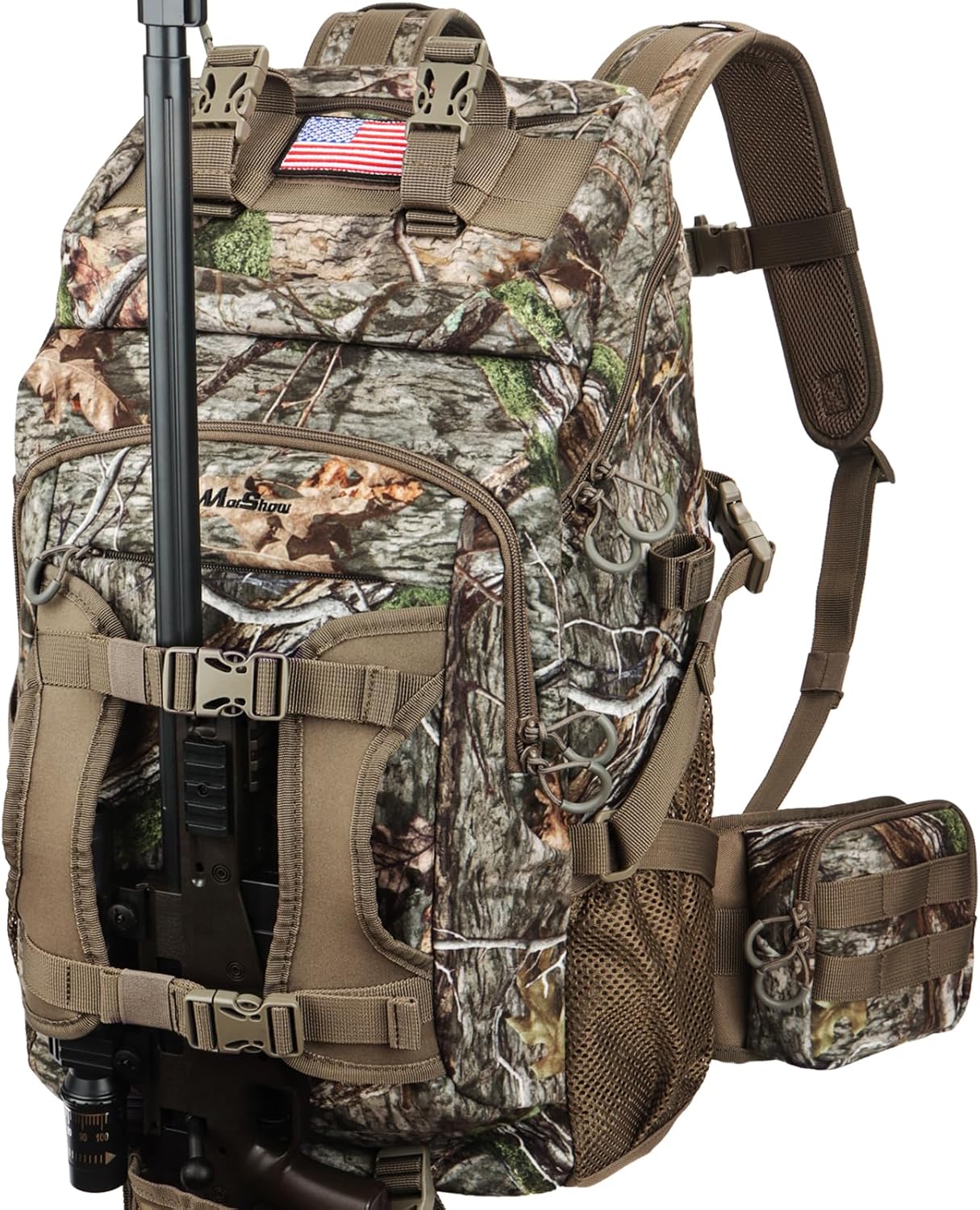 Hunting Backpack with Rifle Holder and Waterproof Rain Cover