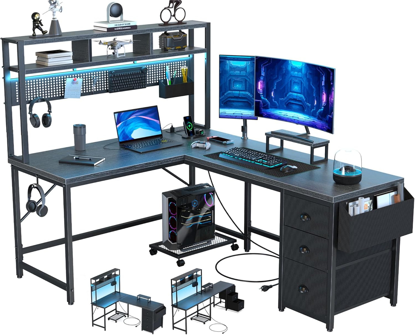 DOMICON Gaming Desk - Ultimate Setup Powerhouse