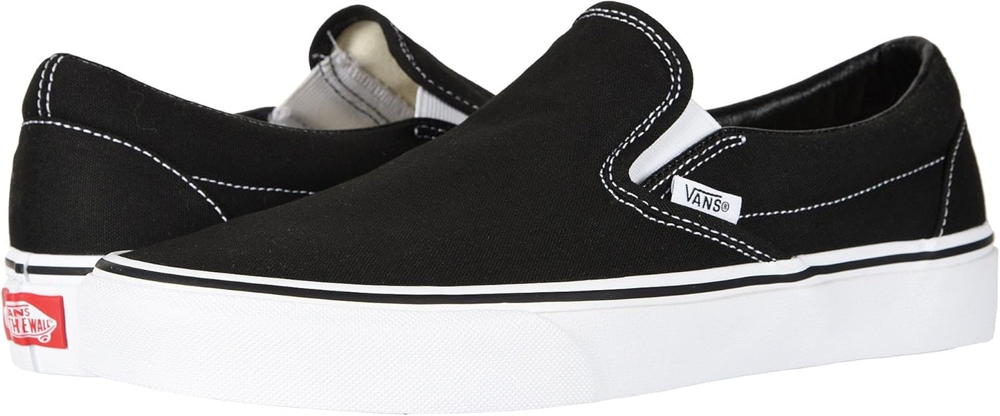 Vans Classic Slip-On Black Off White Checkerboard for Comfort
