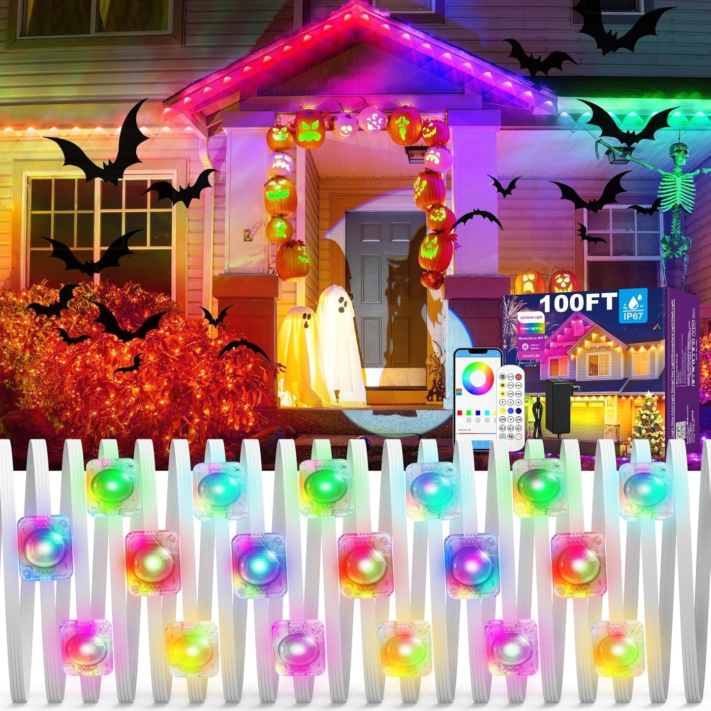 Permanent Outdoor Lights for Halloween and Holiday Decor