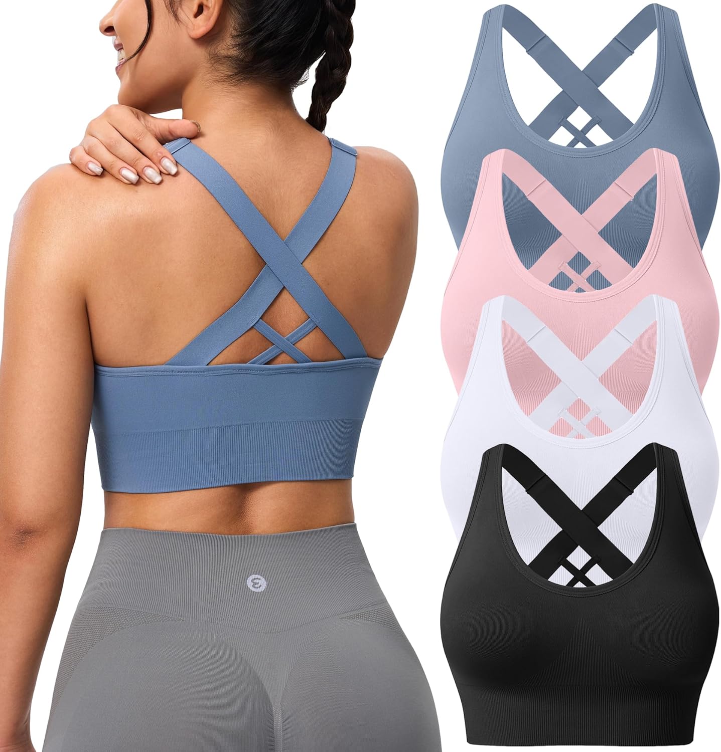 Evercute Sports Bra for Women: Stylish Criss Cross Design