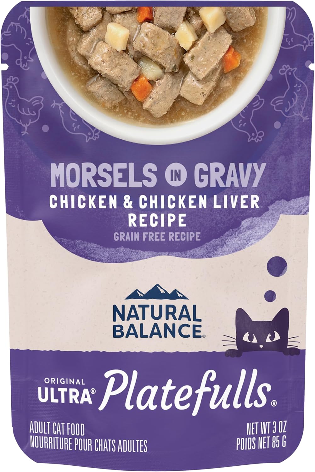 Natural Balance Grain Free Wet Cat Food for Indoor Cats 24 Pouches