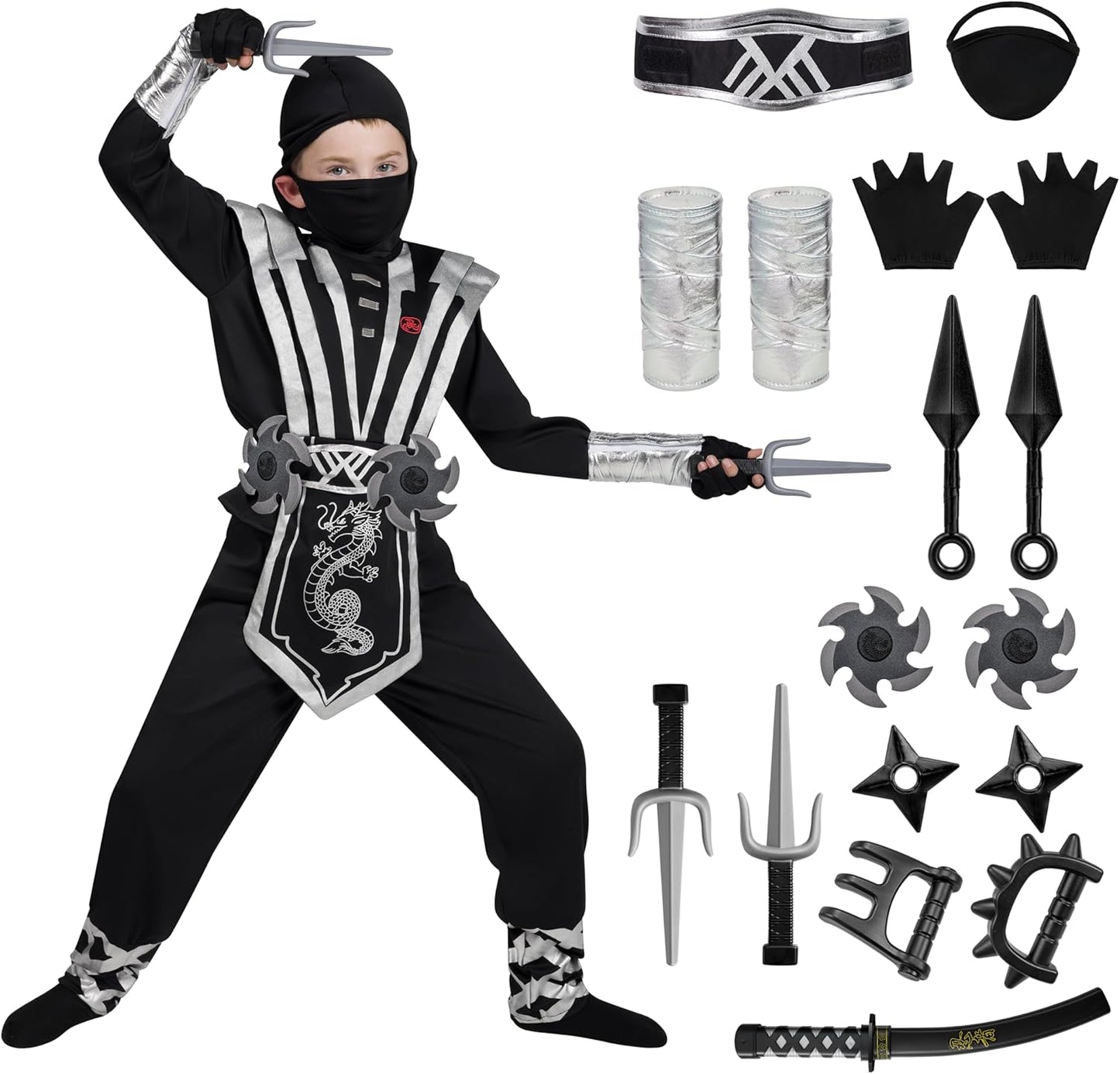 Spooktacular Creations Ninja Costume for Kids - Dress Up Fun