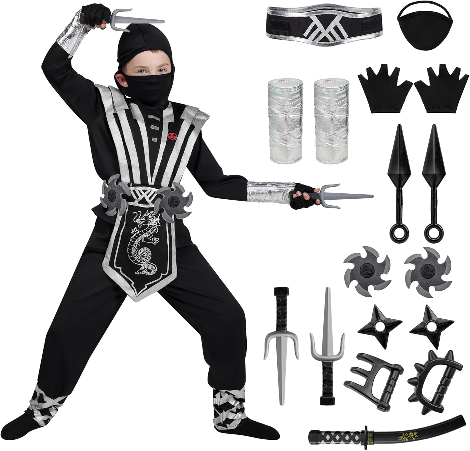 Spooktacular Creations Ninja Costume for Kids - Dress Up Fun