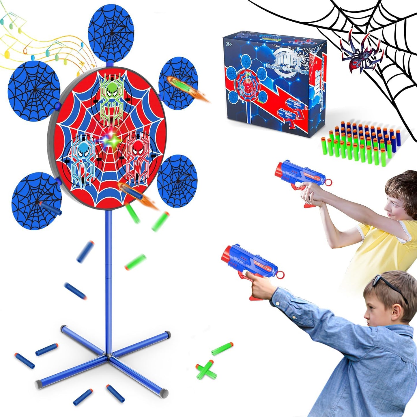 Shooting Games Toys for Nerf Gun Fun with 2 Toy Guns and Darts