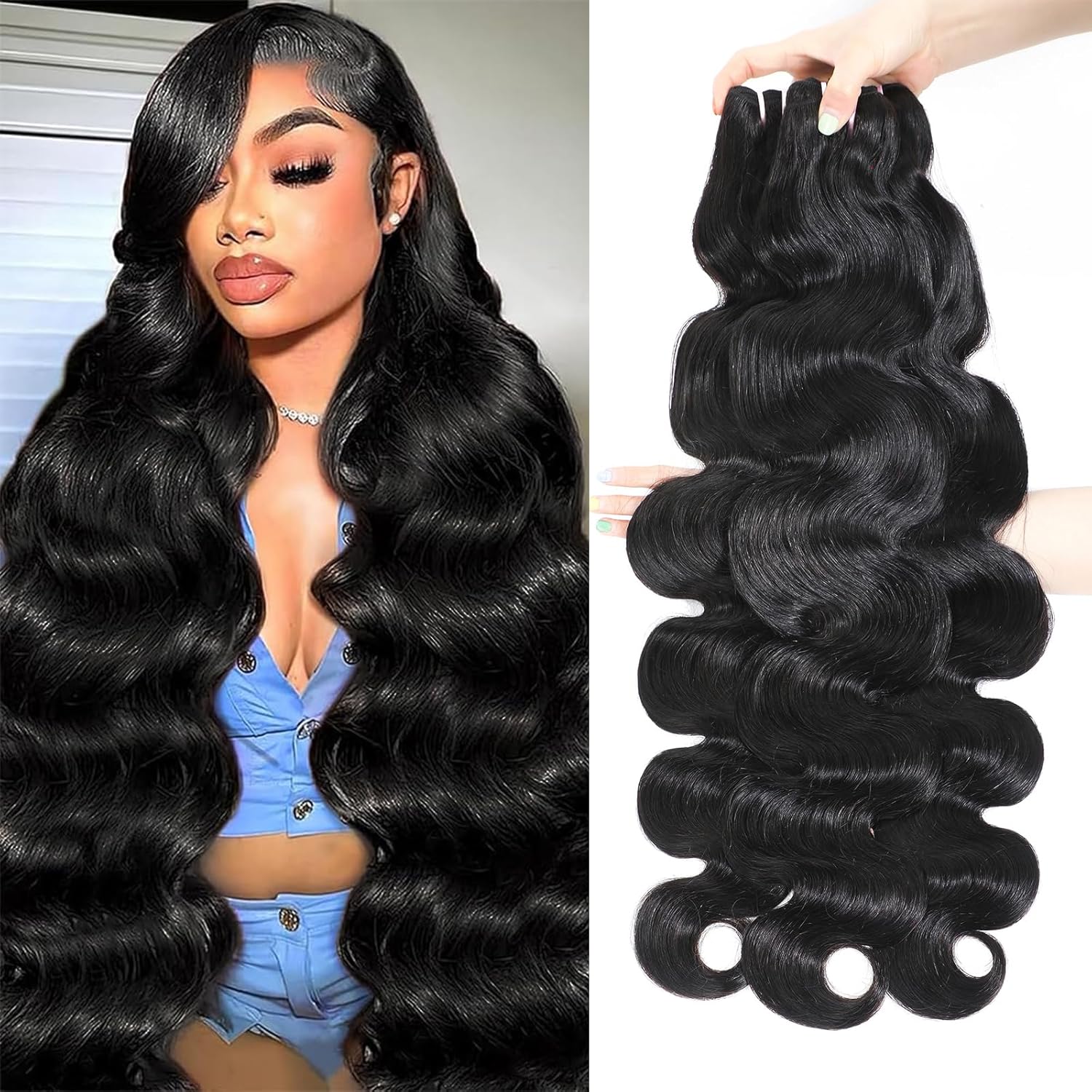 15A Raw Indian Human Hair Bundles for Luxurious Body Waves