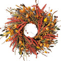 24 in Fall Wreath for Front Door - Large Harvest Door Wreath