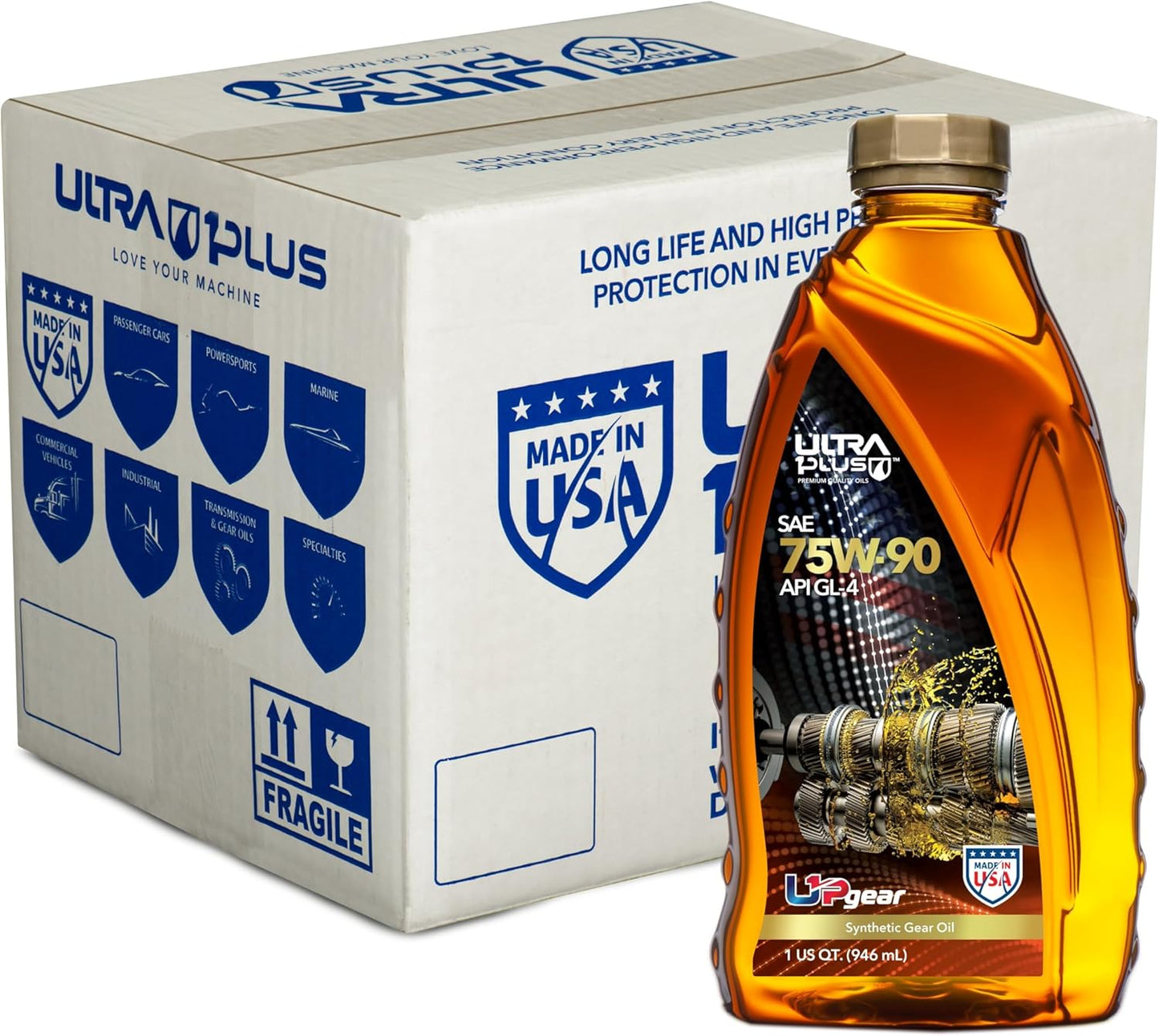 ULTRA 1PLUS SAE 75W-90 Synthetic Gear Oil for Transmissions