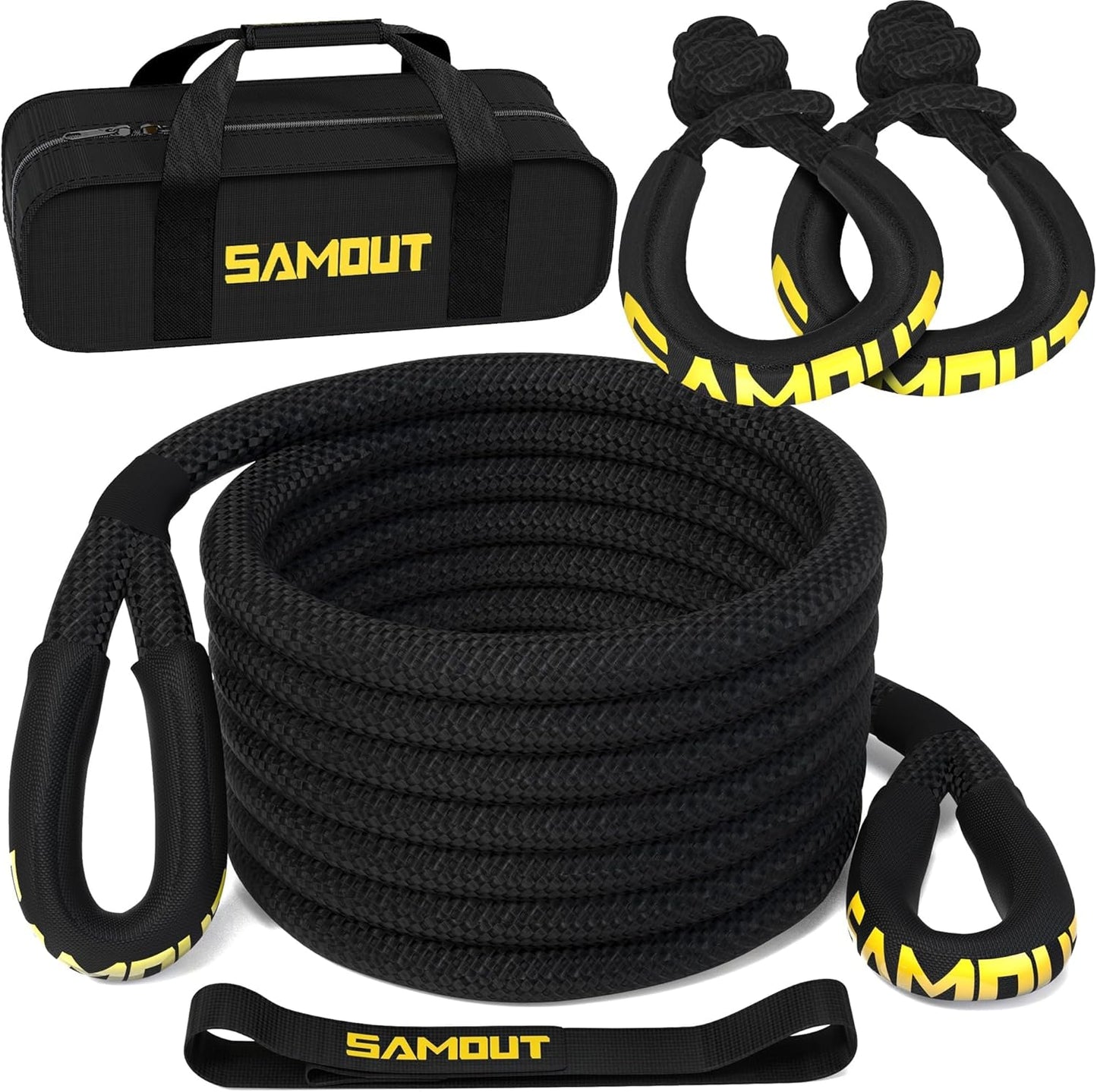 Kinetic Recovery Rope 48000Lbs 1in x 20ft for Offroad Vehicles