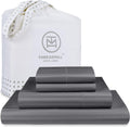 Threadmill 100% Cotton 600 TC Cal King Sheets Set - Cooling Dark Grey