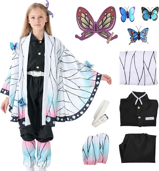 Kochou Shinobu Kids Anime Kimono Costume for Halloween Fun