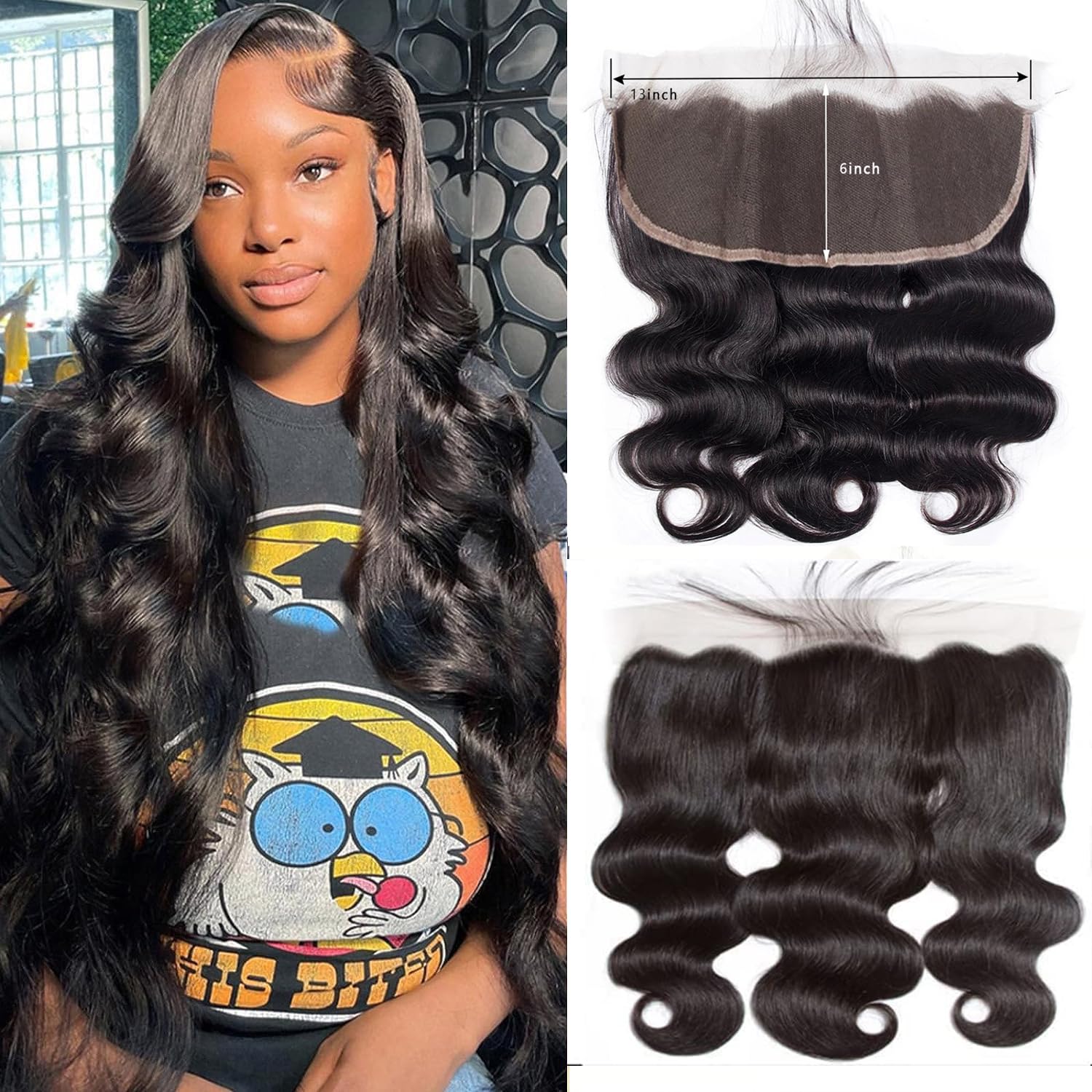 14 Inch 13x6 Lace Frontal Body Wave HD Transparent Closure