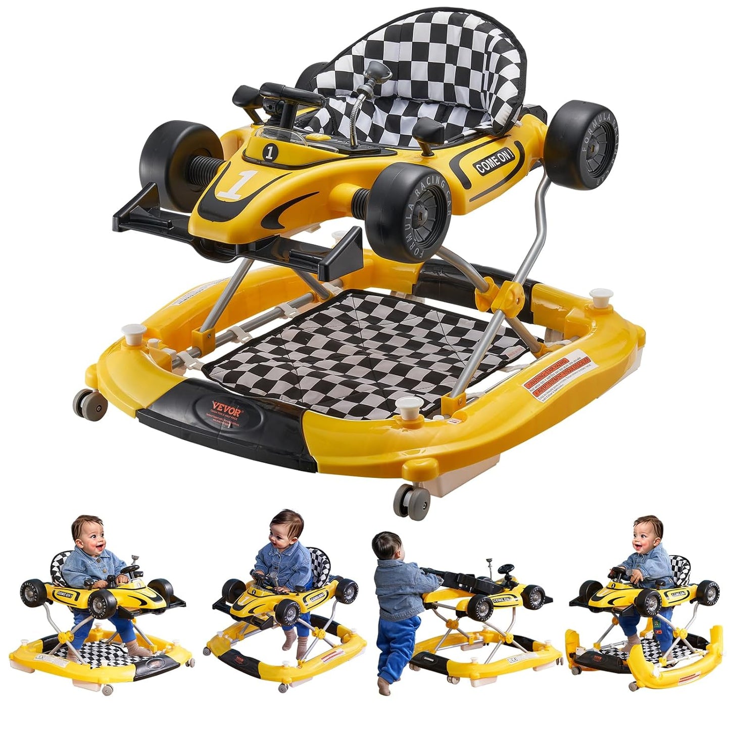 VEVOR 4-in-1 Baby Walker: Fun & Safe Activity Center for Kids