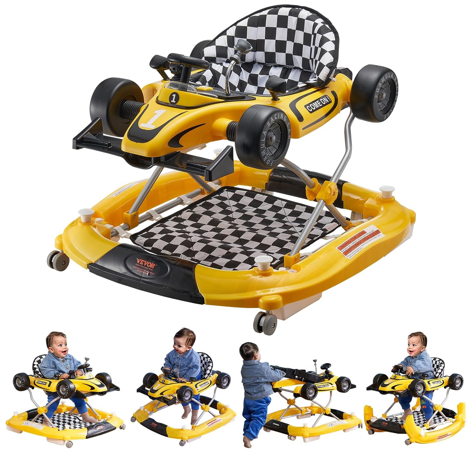 VEVOR 4-in-1 Baby Walker: Fun & Safe Activity Center for Kids
