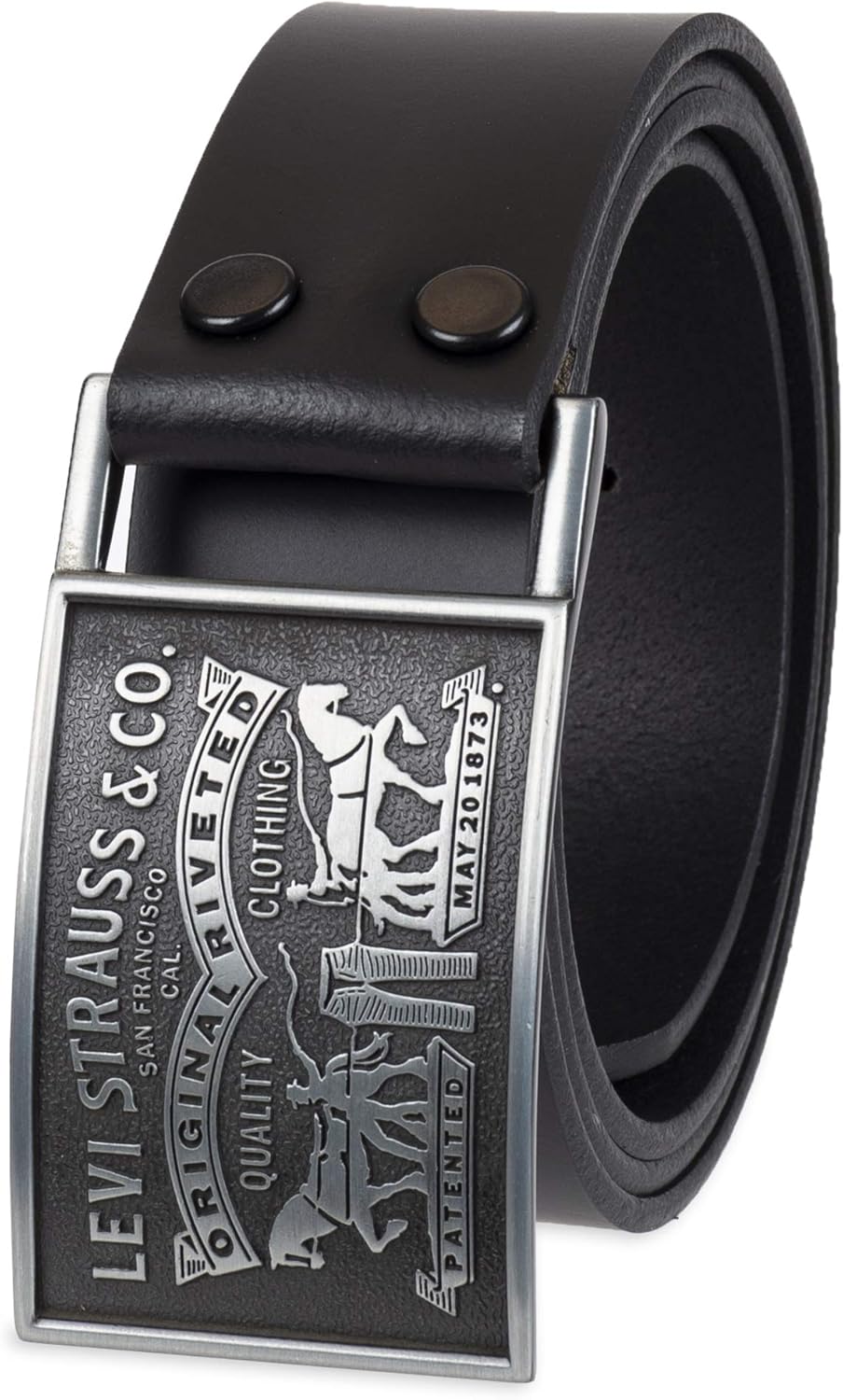 Levi's Men's Everyday Jean Belt with Removable Plaque Buckle