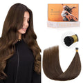 I Tip Hair Extensions Chocolate Brown 18 in 50g/50s - Natural Remy