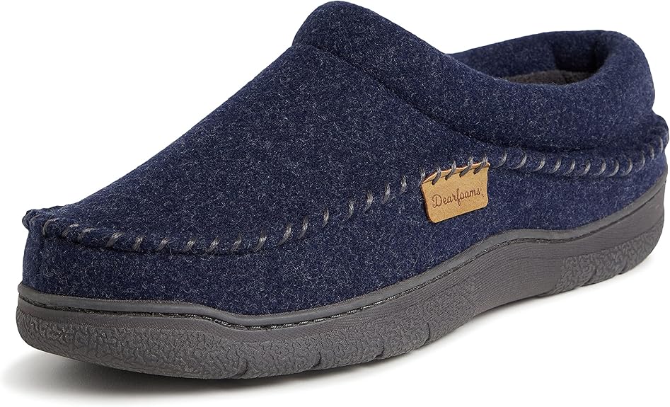 Dearfoams Men's Thompson Memory Foam Clog Slipper for Comfort
