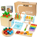 Wooden Montessori Toys for 1+ Year Old - 9 in 1 Learning Set