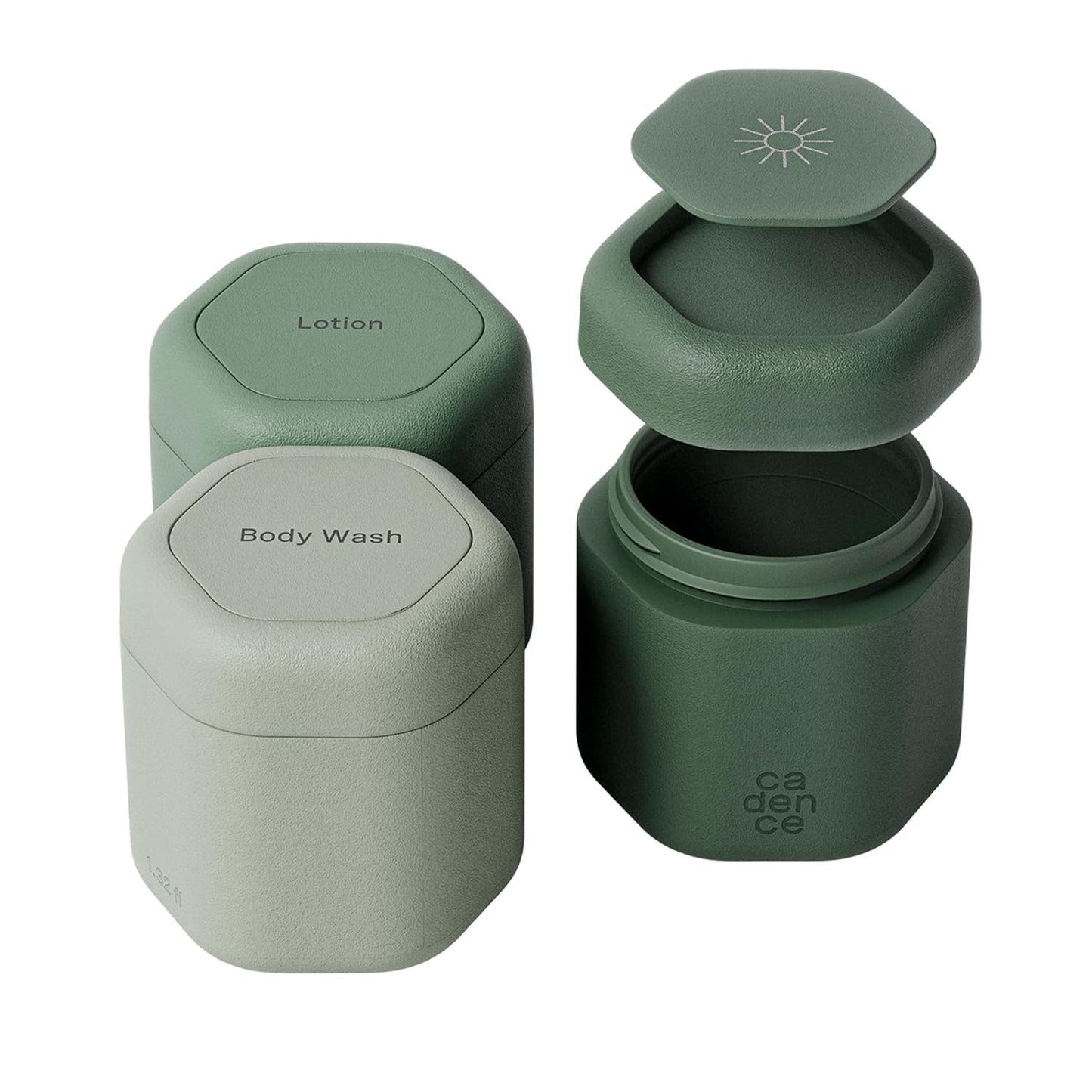 Cadence Travel Containers - Essential Body Care Capsule Set