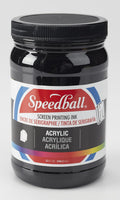 Speedball Acrylic Screen Printing Ink 946ml Black - Rich, Durable