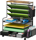 8 Tier Desk File Organizer Metal Mesh Letter Tray - Large Capacity
