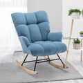 LightBlue Teddy Rocking Chair Nursery Glider - Plush High Back