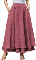 Scarlet Darkness Renaissance Maxi Skirt for Women - Flowy Long Skirt