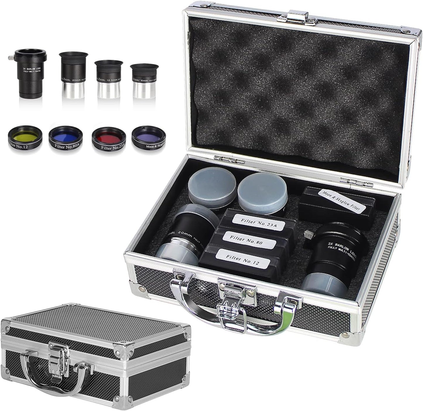 Astronomical Telescope Accessory Kit with 3 Plossl Eyepieces