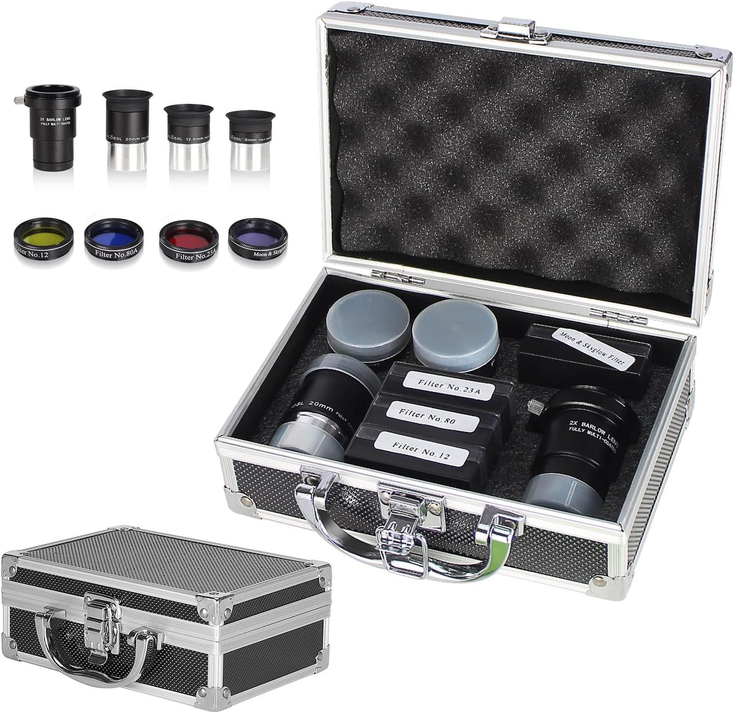 Astronomical Telescope Accessory Kit with 3 Plossl Eyepieces