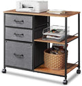 DEVAISE 3 Drawer Mobile File Cabinet - Compact Rolling Printer Stand